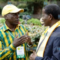 Boni Khalwale with UDF chairman Hassan Osman during the UDF Delegates conference