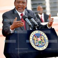 President Uhuru Kenyatta during a press conference