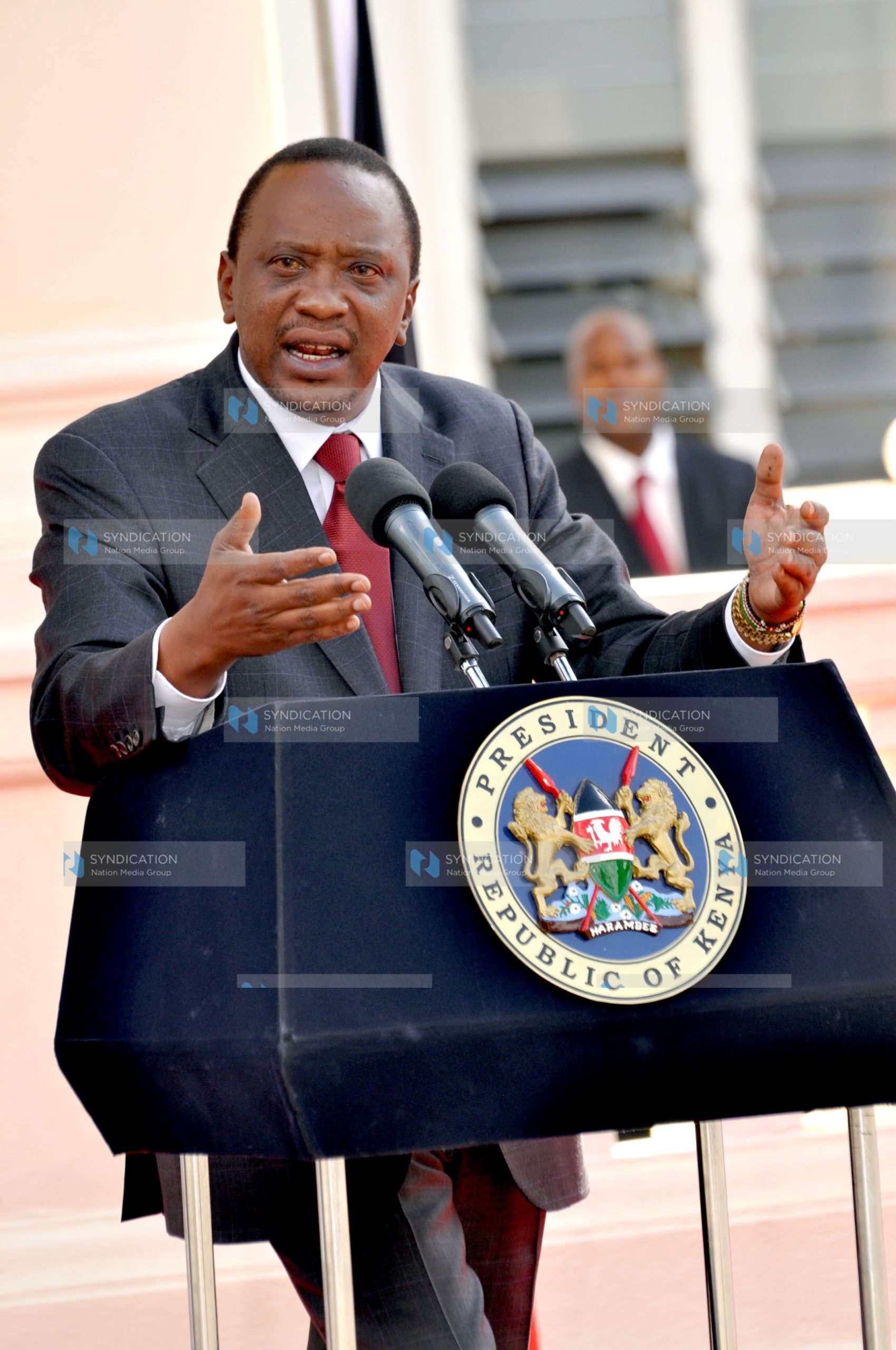 President Uhuru Kenyatta during a press conference