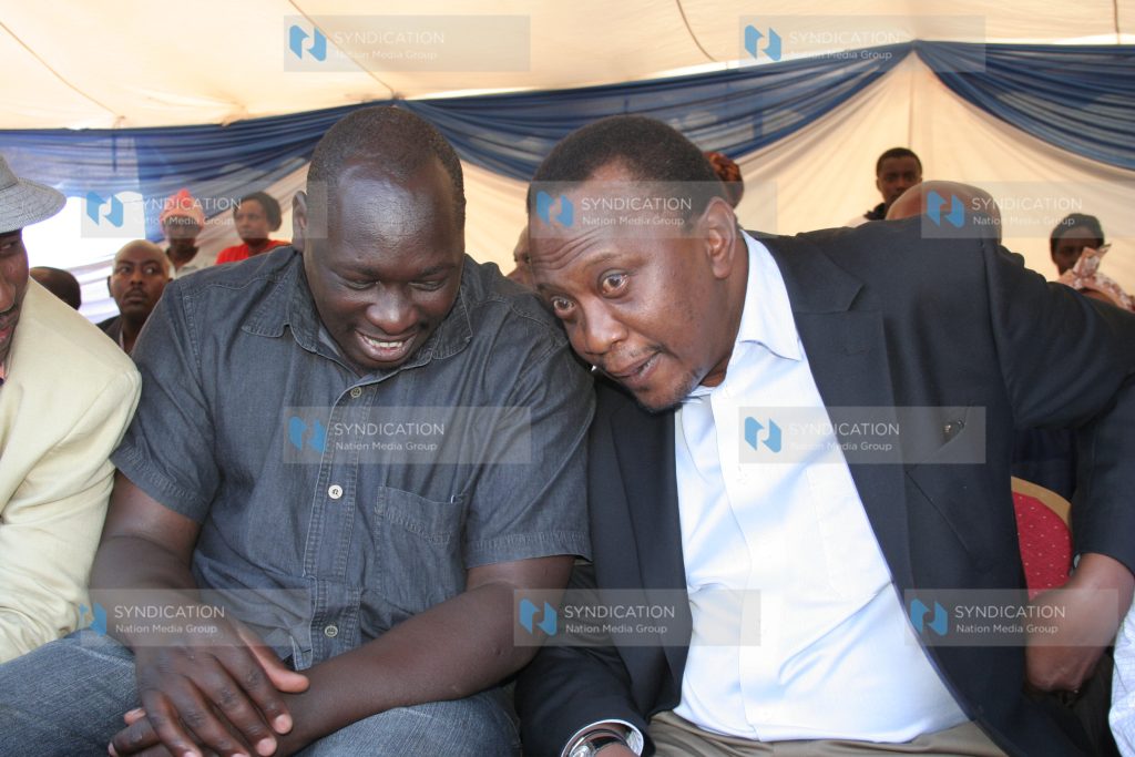 Deputy prime minister Uhuru Kenyatta and Cheranganyi MP Joshua Kutuny