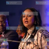Foreign Affairs CS Amina Mohamed and UNCTAD secretary general Mukhisa Kituyi