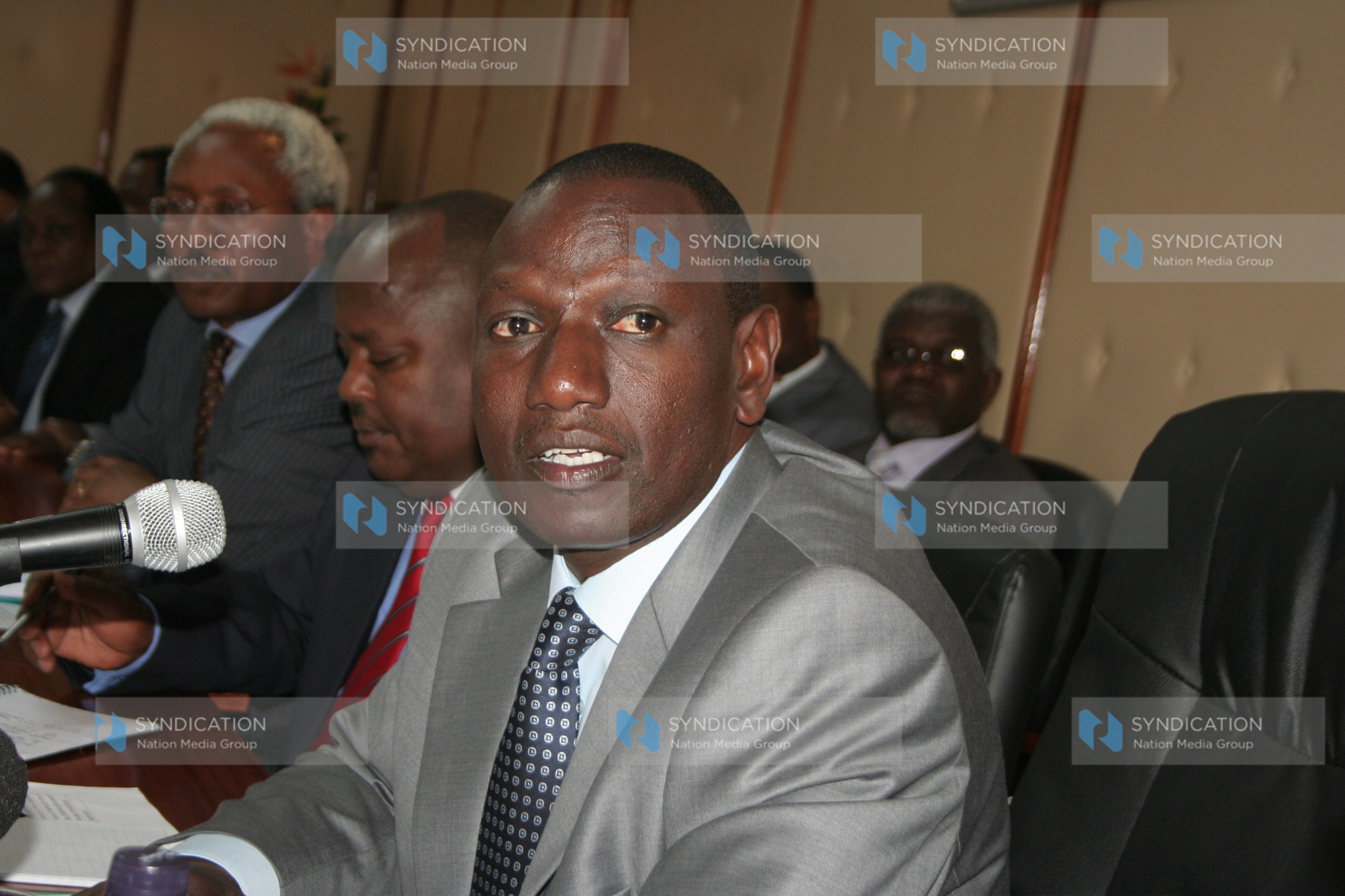 Higher education minister William Ruto addresses journalists