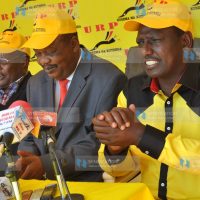 URP Party Chairman Francis Ole Kaparo with Francis Baya and Party leader William Ruto