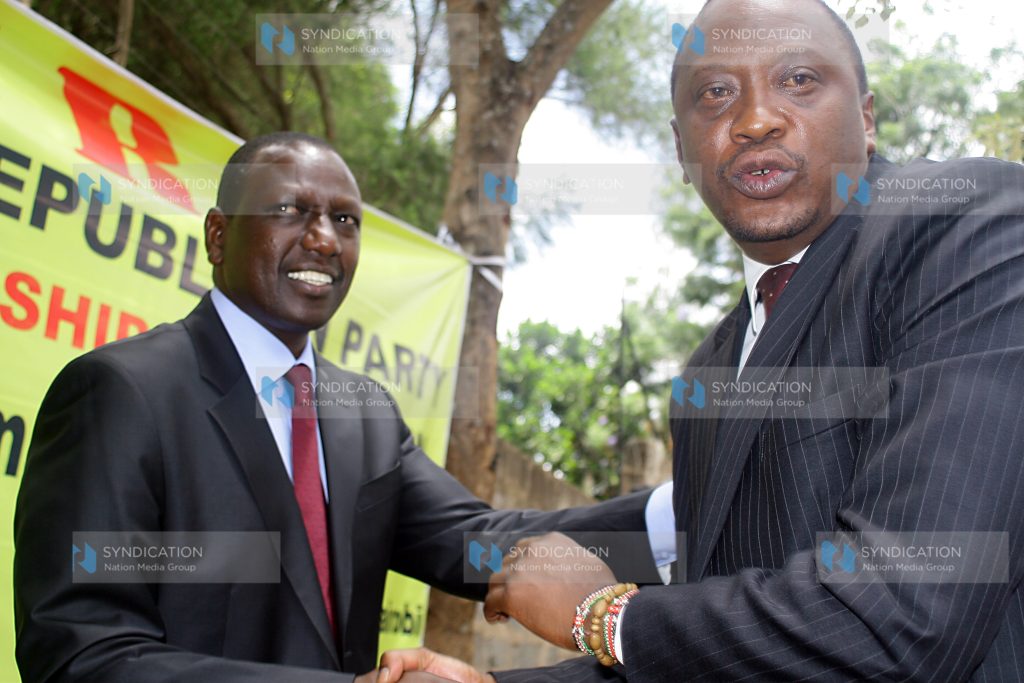 Eldoret North MP William Ruto with Deputy Prime minister Uhuru Kenyatta
