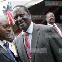Former Prime Minister Raila Odinga attends the celebration of the 237th Independence Day of the United States of America