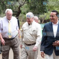 U.S. Secretary of State Rex Tillerson, Tourism CS Najib Balala and KWS Board of Trustees Chairman Dr. Richard Leakey