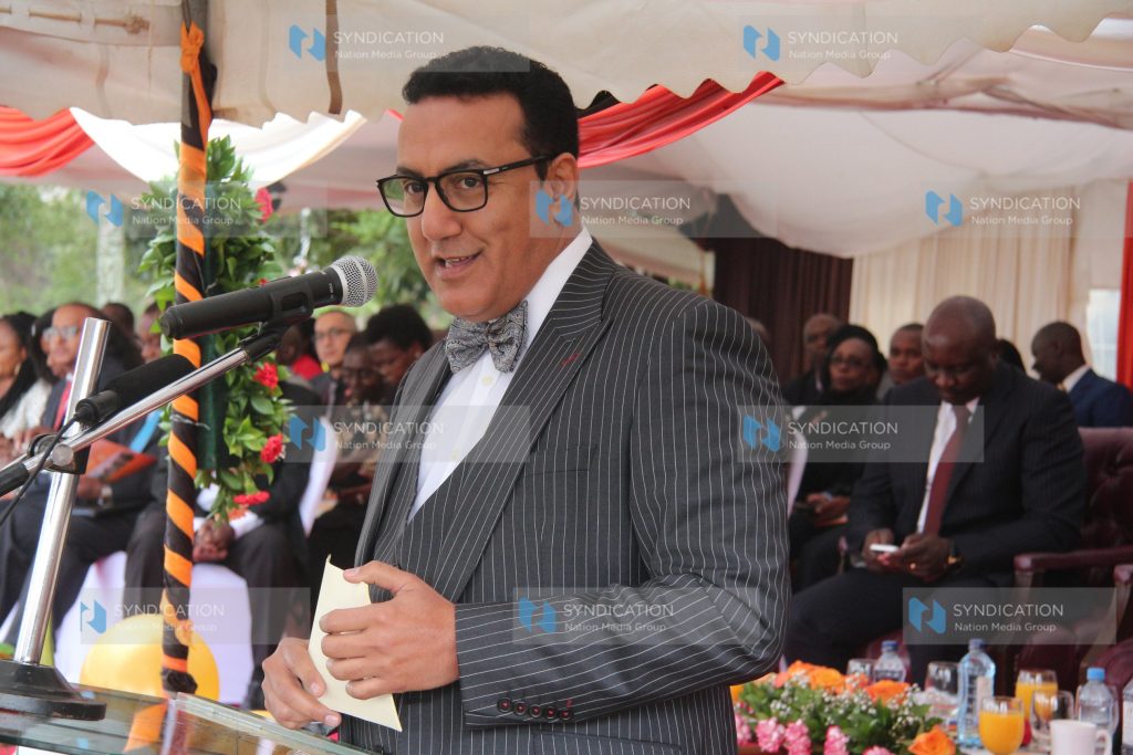 Cabinet Secretary Najib Balala during the Kenya Utalii College 43RD graduations ceremony