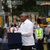 President Uhuru Kenyatta during the groundbreaking ceremony