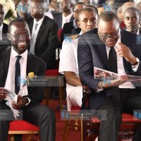 Kisumu Governor Anyang Nyong'o and President Uhuru Kenyatta