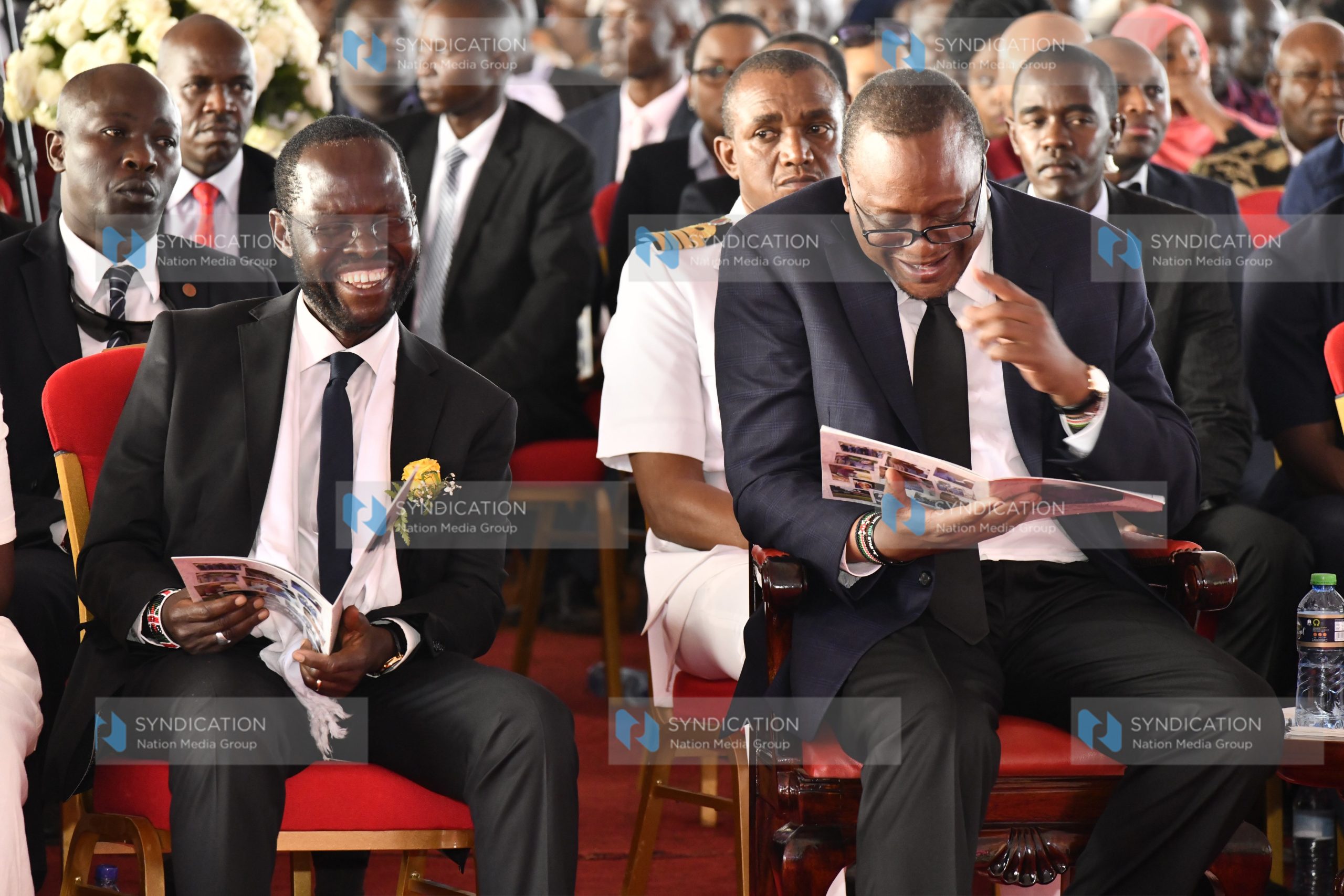 Kisumu Governor Anyang Nyong’o and President Uhuru Kenyatta