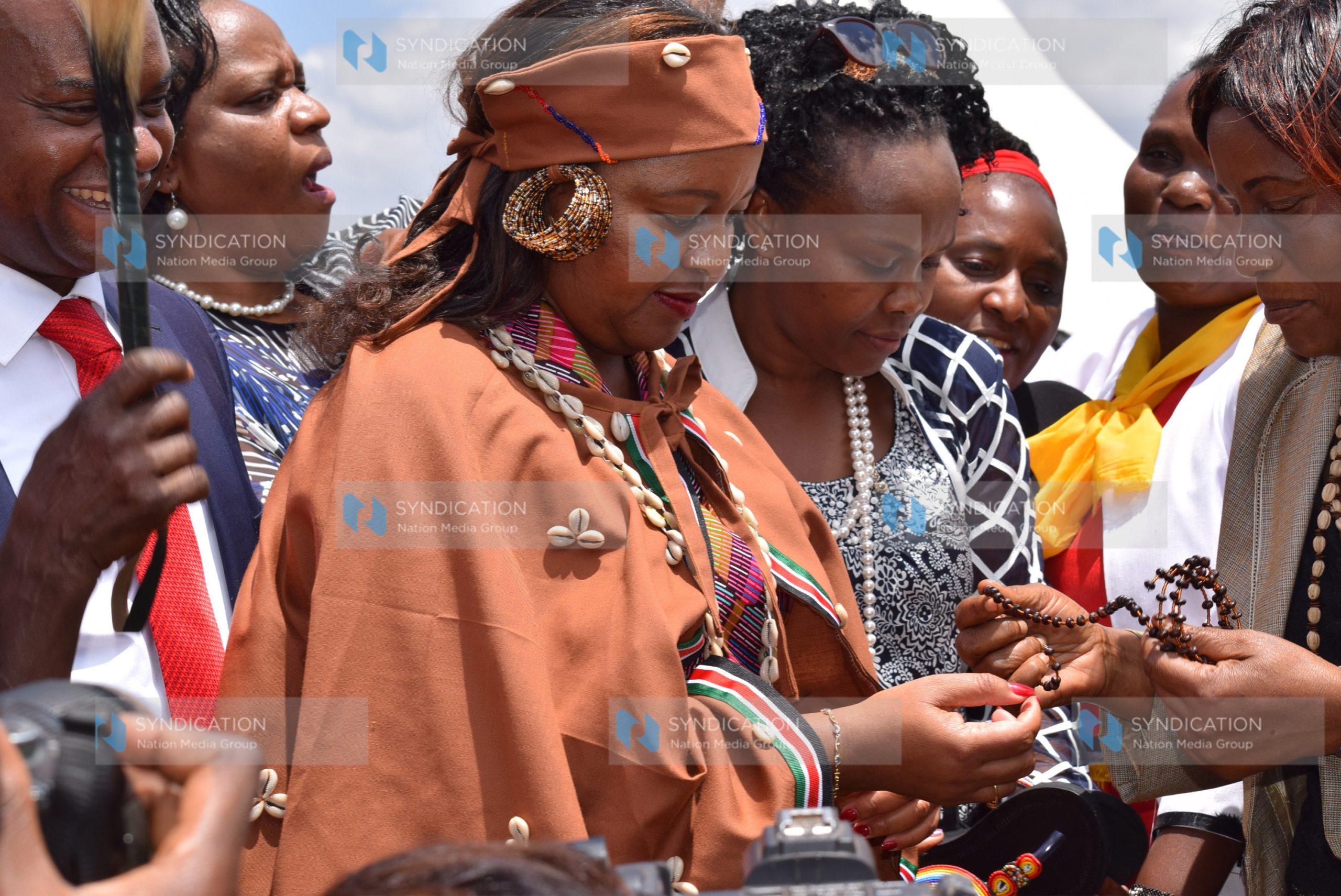 Kirinyaga Governor Anne Waiguru is adorned with traditional regalia