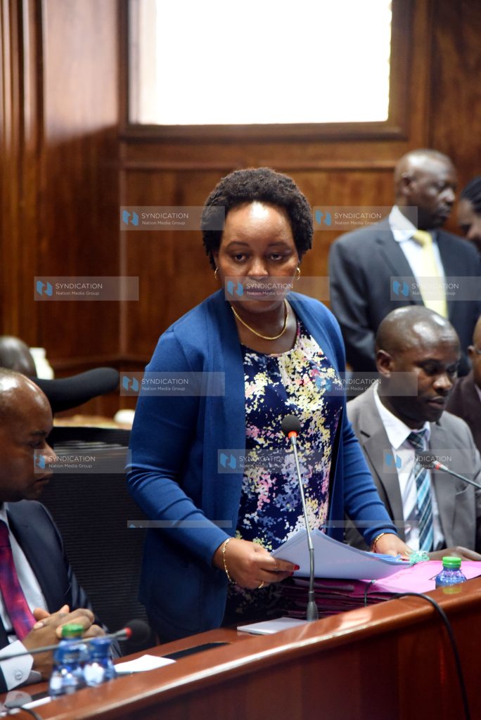 Kirinyaga Governor Anne Waiguru during Senate committee