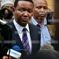 Machakos County Governor Alfred Mutua addresses media