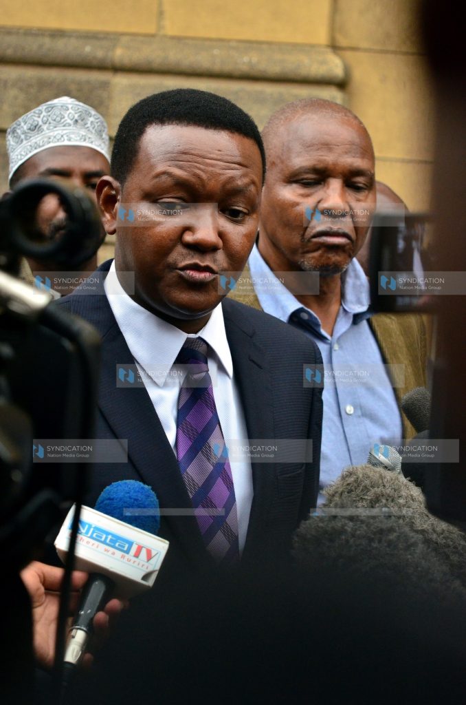 Machakos County Governor Alfred Mutua addresses media