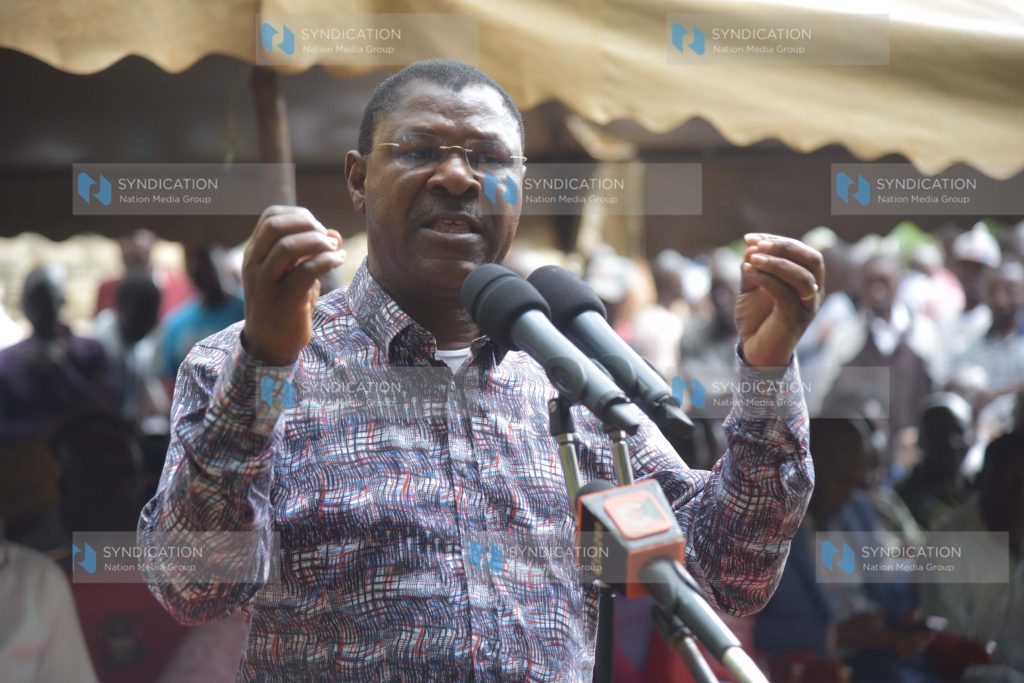National Assembly Speaker Moses Wetangula addresses congregants