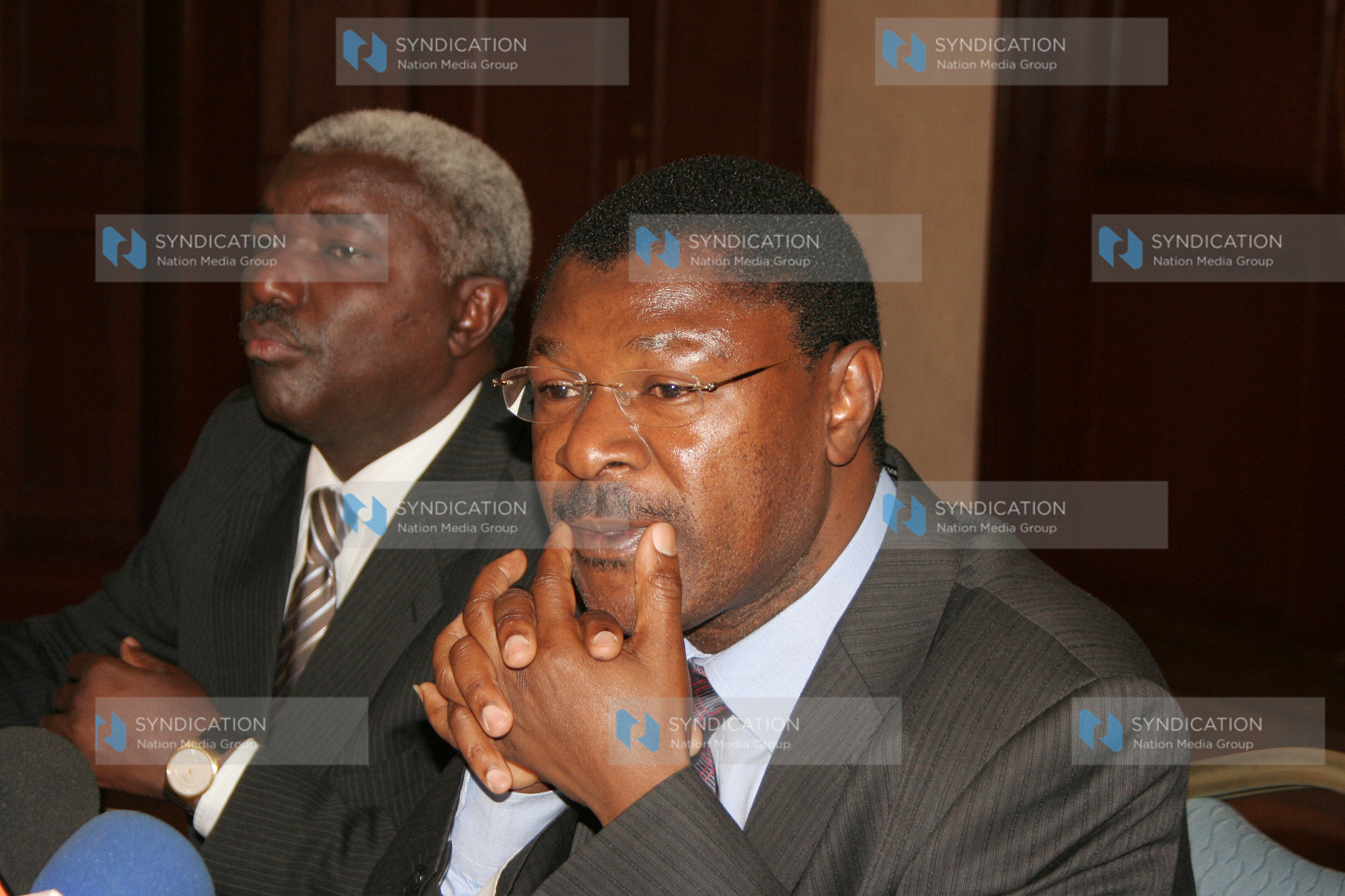 Foreign Affairs Minister Moses Wetangula addresses journalists