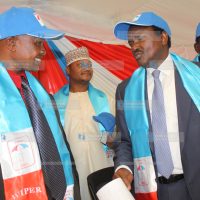 Wiper Democratic Party Leader Kalonzo Musyoka (right)