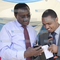 Launch of SMS line 8101 at the party offices