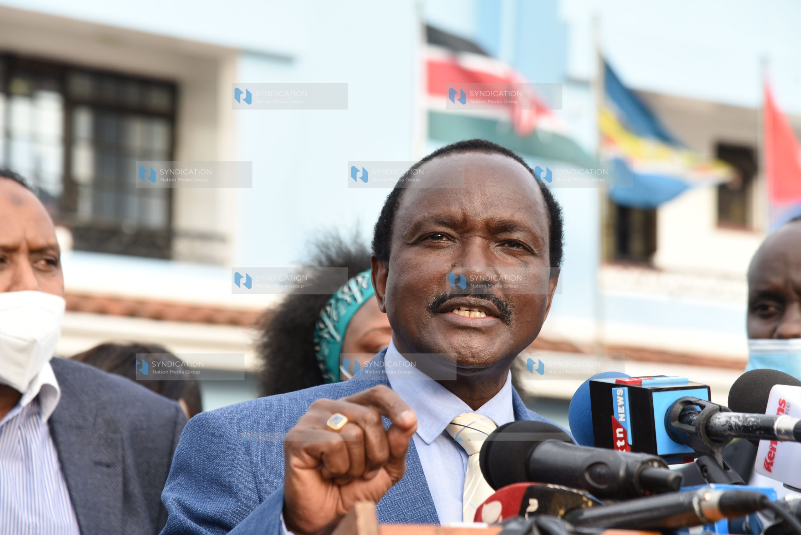Wiper Party Leader Kalonzo Musyoka during a press conference