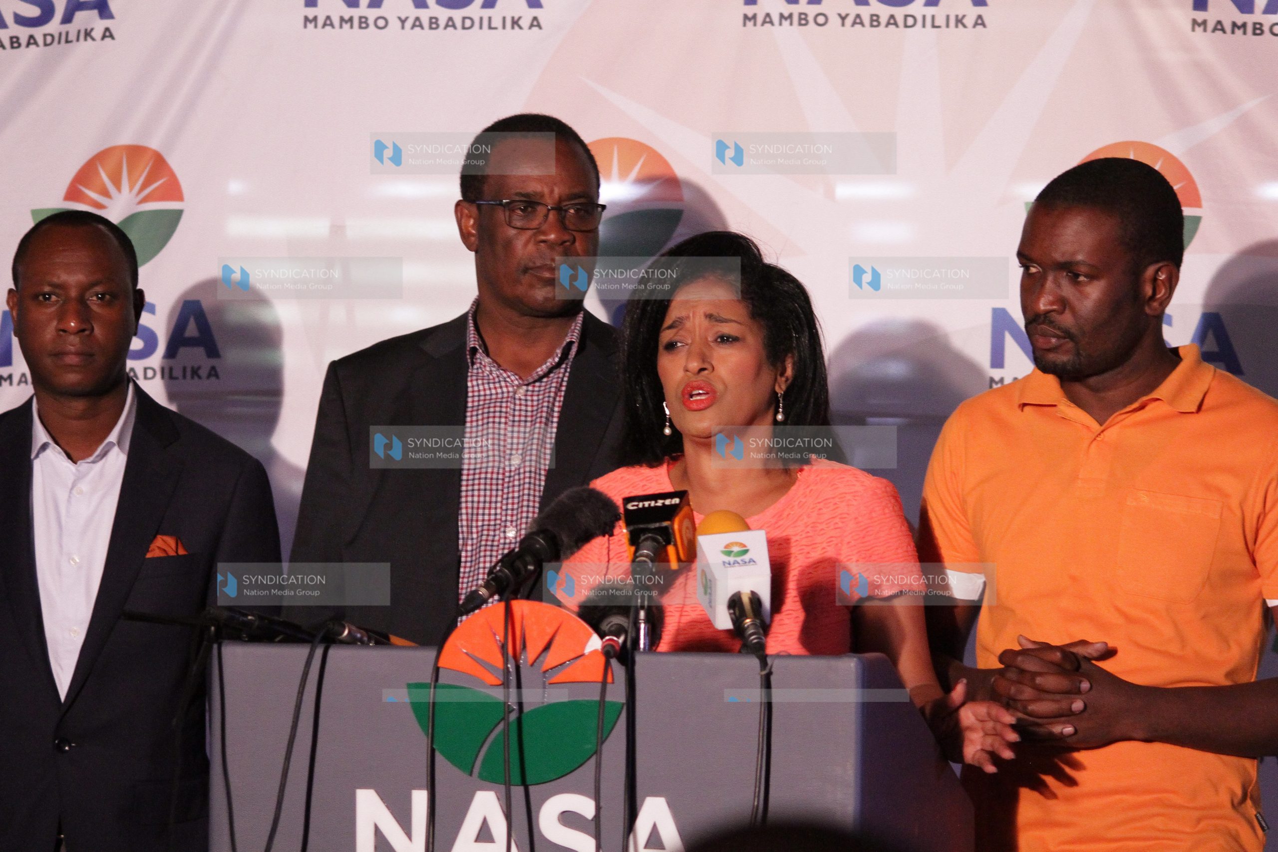 County Women Rep. Esther Passaris (center) relayed her concern during a press conference