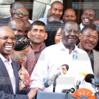 Businessman Jimi Wanjigi, NASA leader Raila Odinga, Bungoma Senator Moses Wetangula, and other legislators