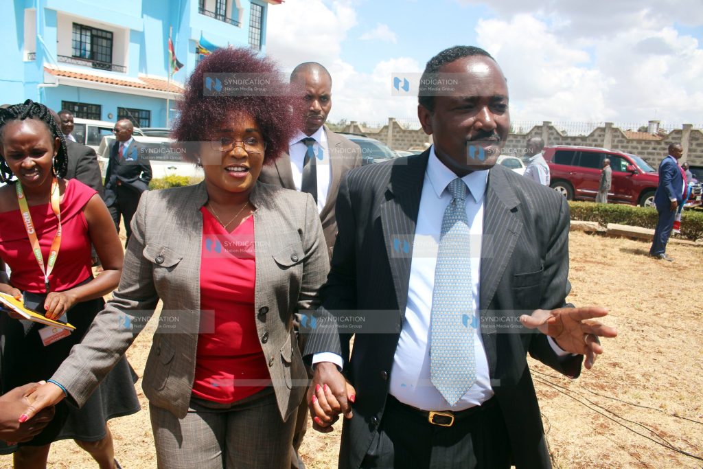 Kalonzo Musyoka and Kibwezi East MP Jessica Mbalu