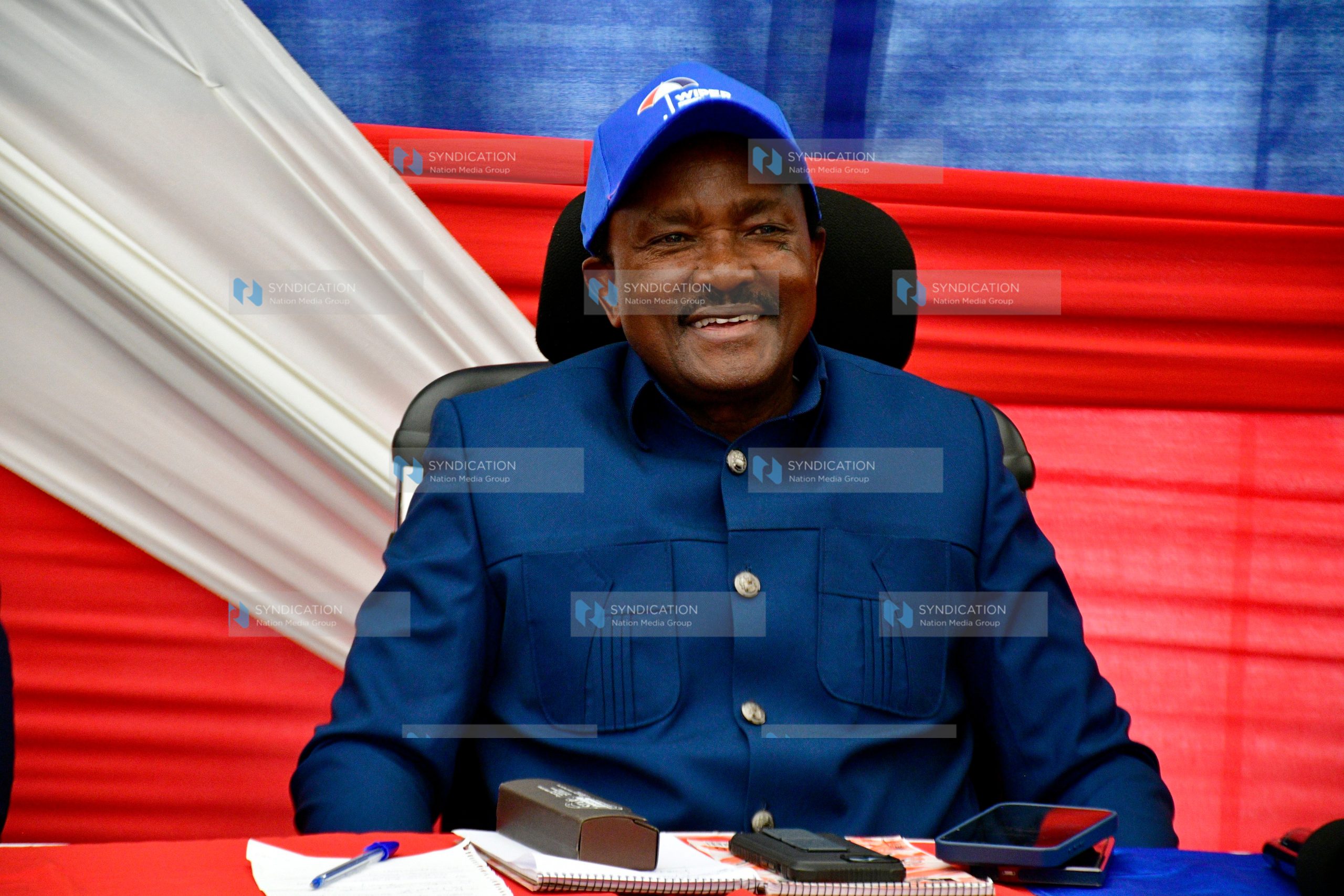 Wiper Party Leader Kalonzo Musyoka in attendance during a meeting