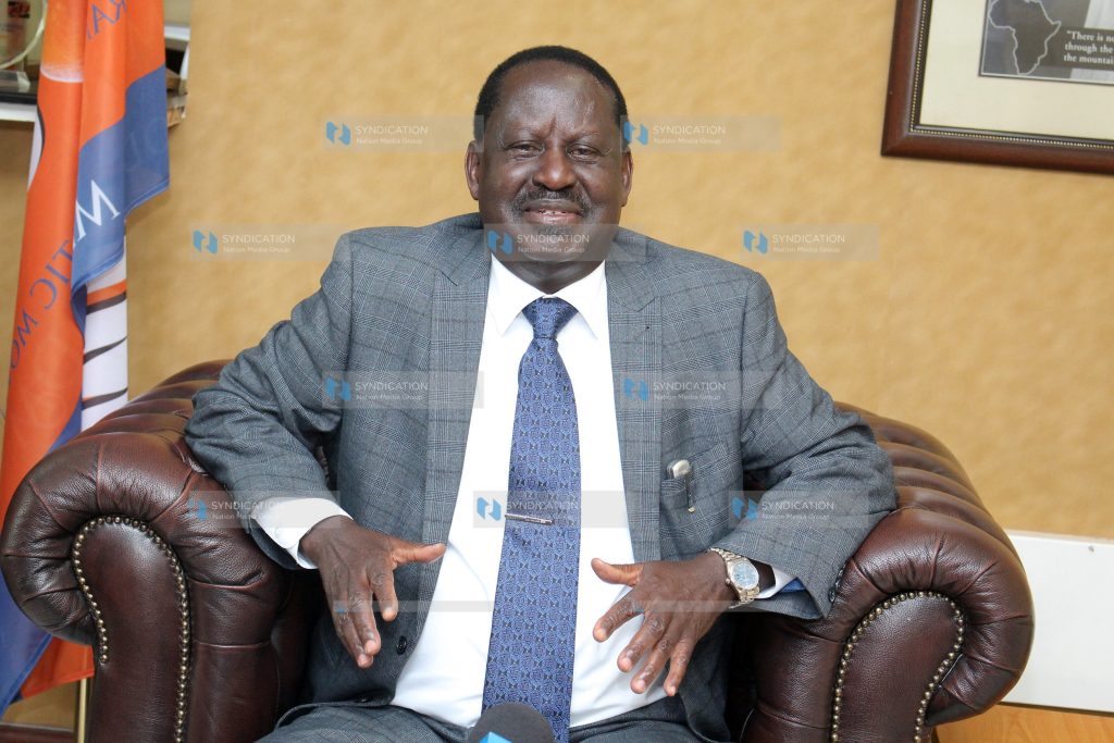 NASA leader Raila Odinga at his office in Capitol Hill Nairobi