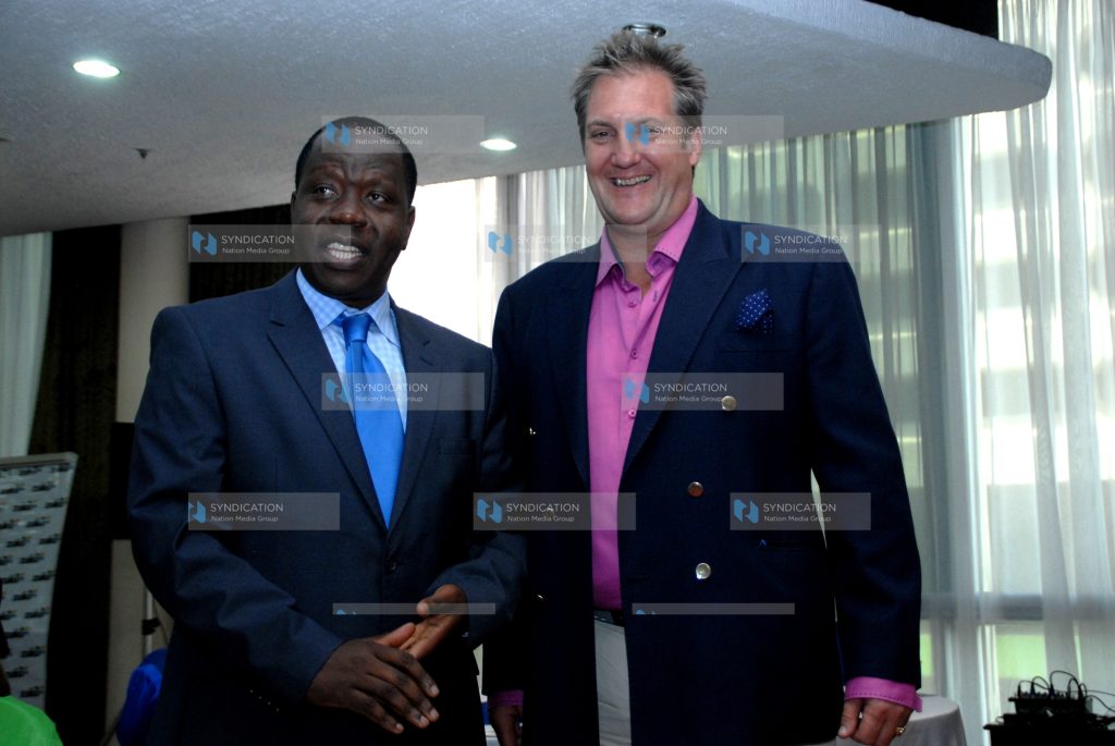 A press briefing at the Hilton Hotel