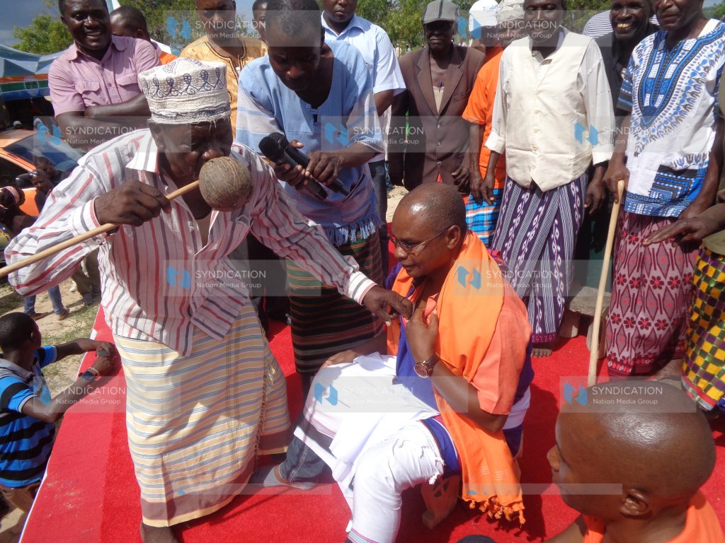 Kaya elders give special blessings to Amason Kingi, Kilifi Governor