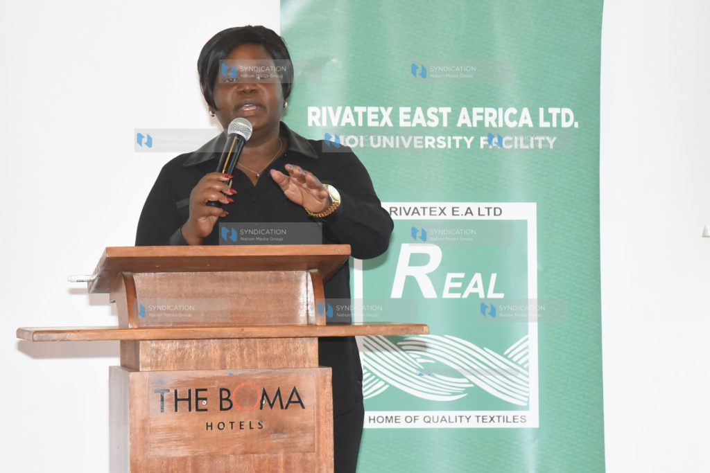 Homa Bay County Governor Gladys Wanga during a consultative meeting