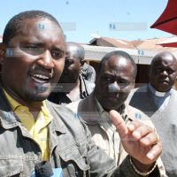 Mwangi Kiunjuri (left), GNU Party leader