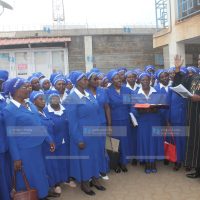 Woman's Guild yesterday outside Kangemi PCEA Church