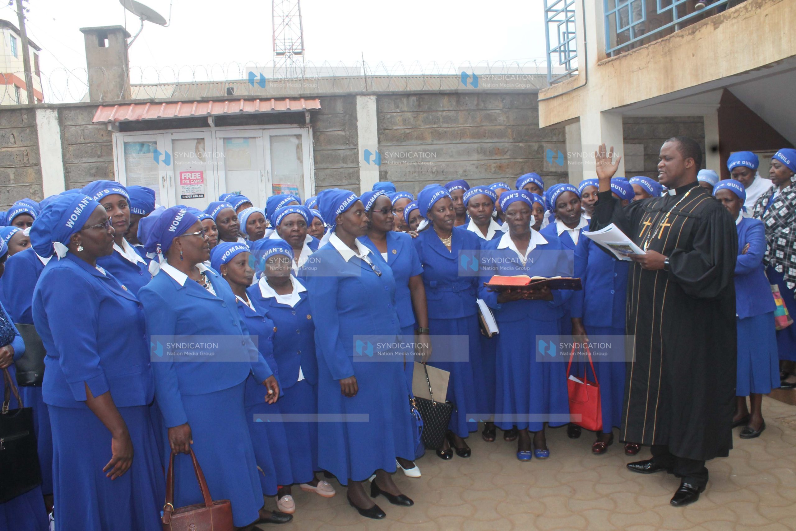 Woman’s Guild yesterday outside Kangemi PCEA Church
