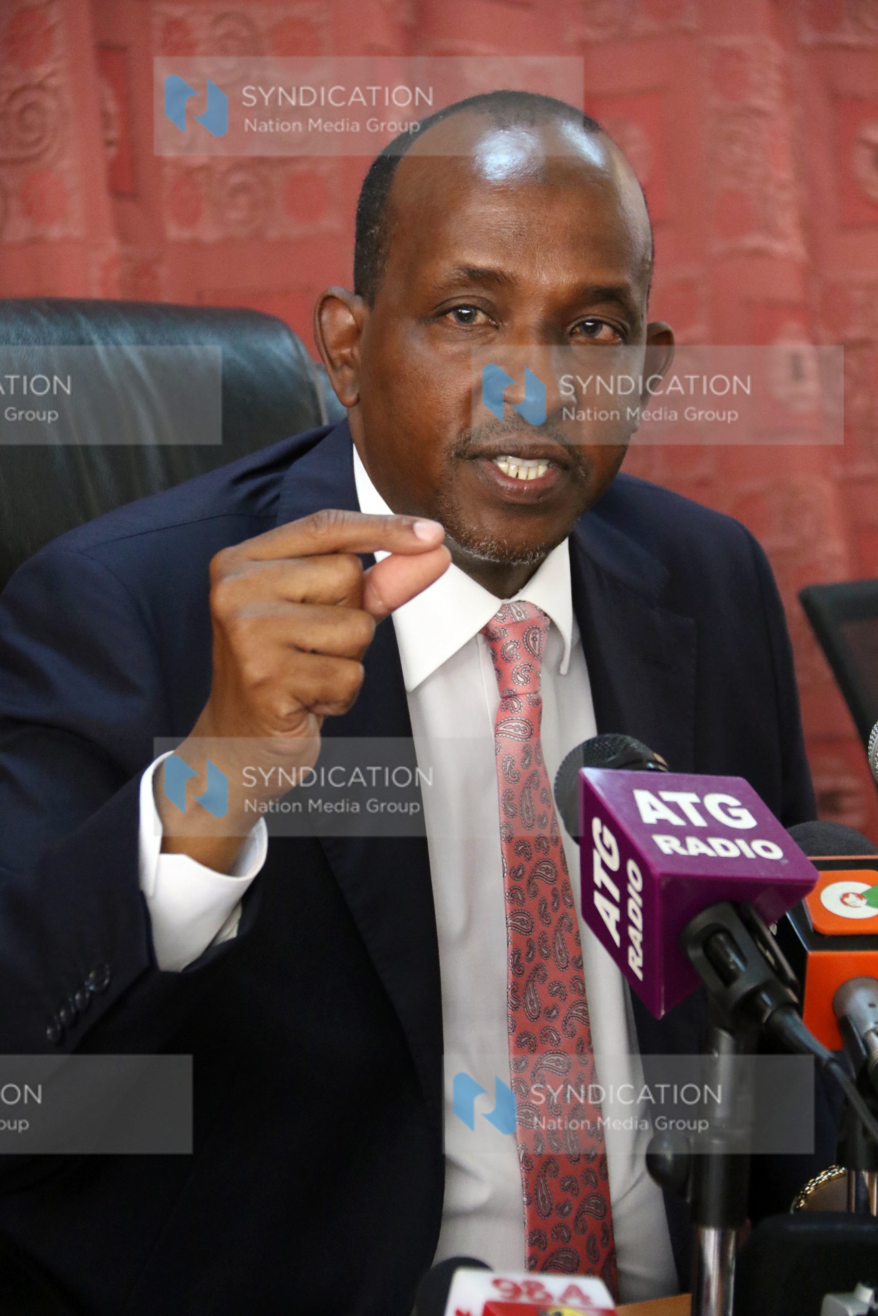 National Assembly Majority Leader Aden Duale address the media