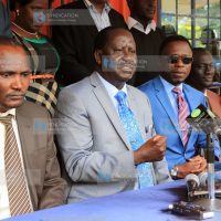 Raila Odinga (2nd left) with some members of ODM Central Management committee