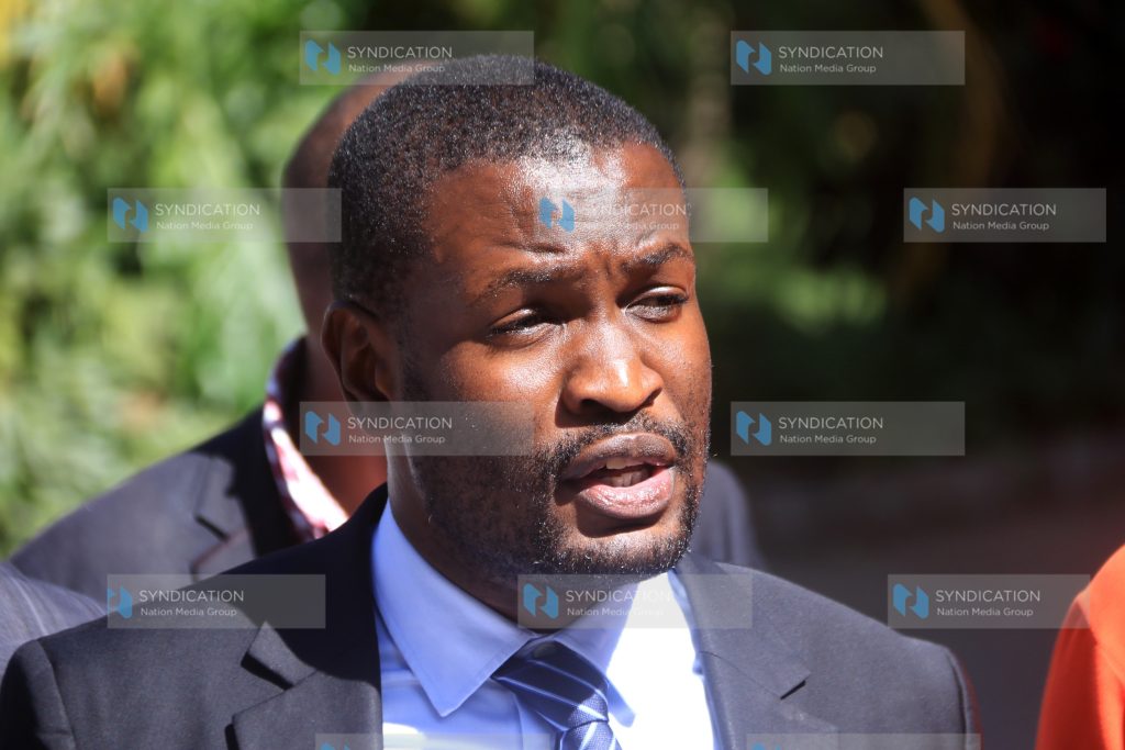 ODM party Secretary General Edwin Sifuna address the media