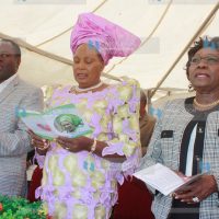 Nyeri County Governor Nderitu Gachagua, Othaya MP Mary Wambui, and Senator Beth Mugo