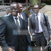 Energy Minister Kiraitu Murungi (left)