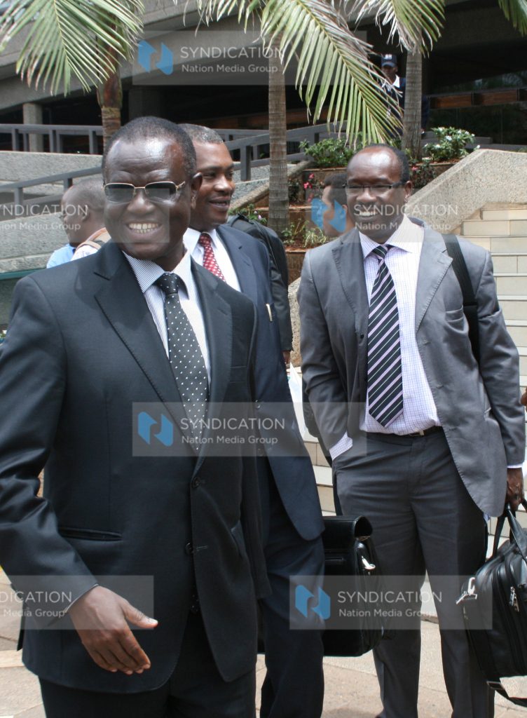 Energy Minister Kiraitu Murungi (left)