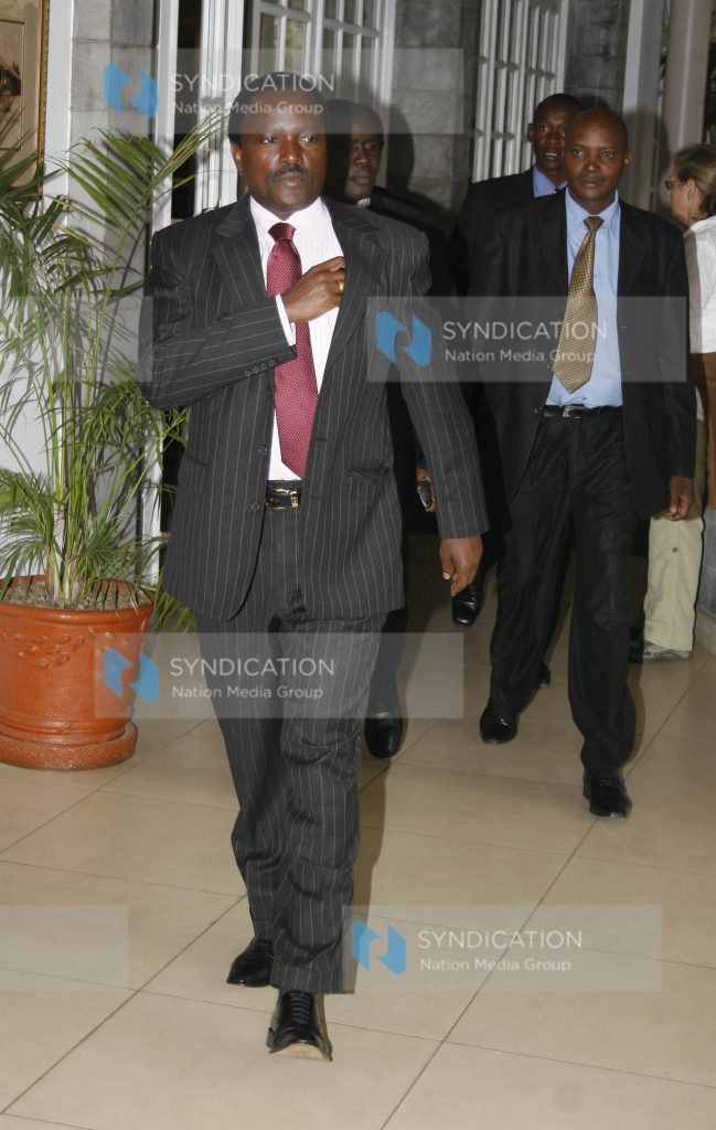 Vice President Kalonzo Musyoka leave the Norfolk hotel