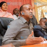 Garissa Township MP Aden Duale address the media