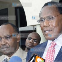 Prof George Saitoti and his Permanent Secretary Francis Kimemia