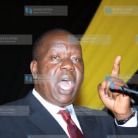 Dr. Fred Matiang'i addressing guests during farewell party