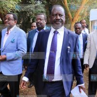 NASA leader Raila Odinga arrives at Okoa Kenya offices