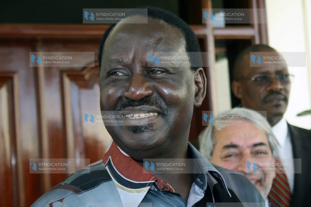 Prime Minister Raila Odinga addresses a news conference