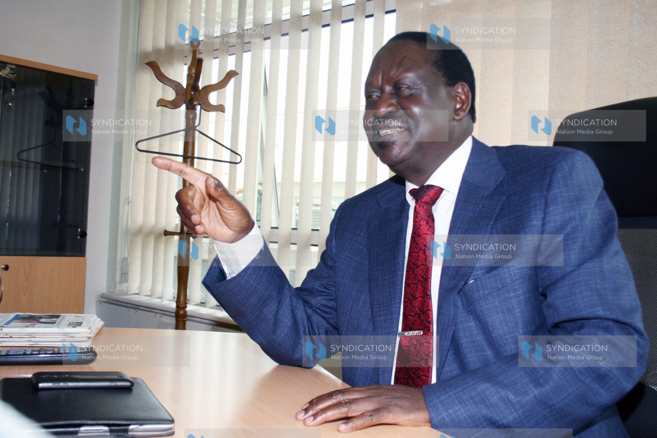 Former Prime Minister Raila Odinga at Capitol Hill Square Offices
