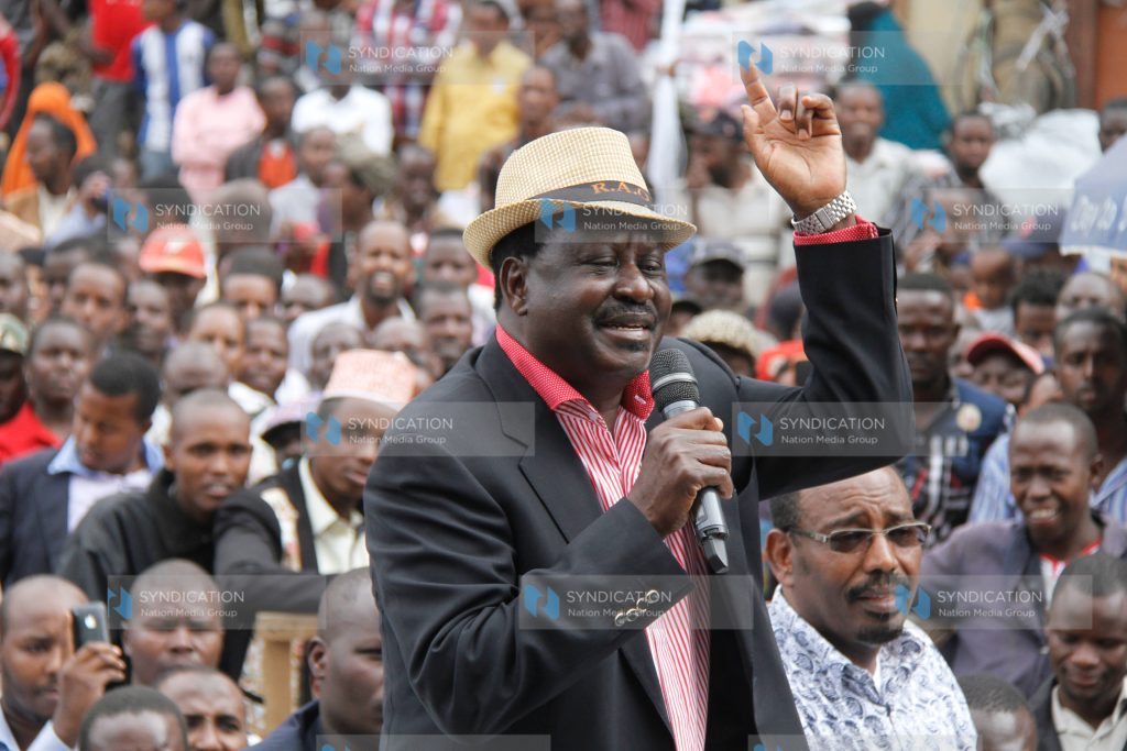 Raila Odinga addresses residents of Eastleigh, Nairobi