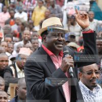 Raila Odinga addresses residents of Eastleigh, Nairobi