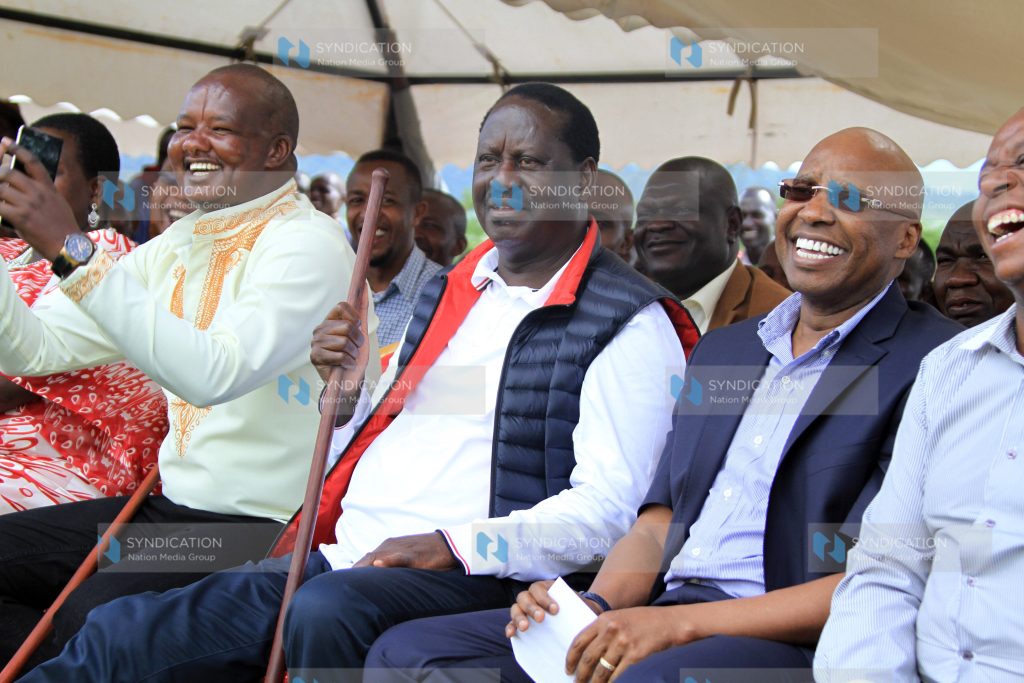 Thanksgiving ceremony of ODM politician John Loisa (left)